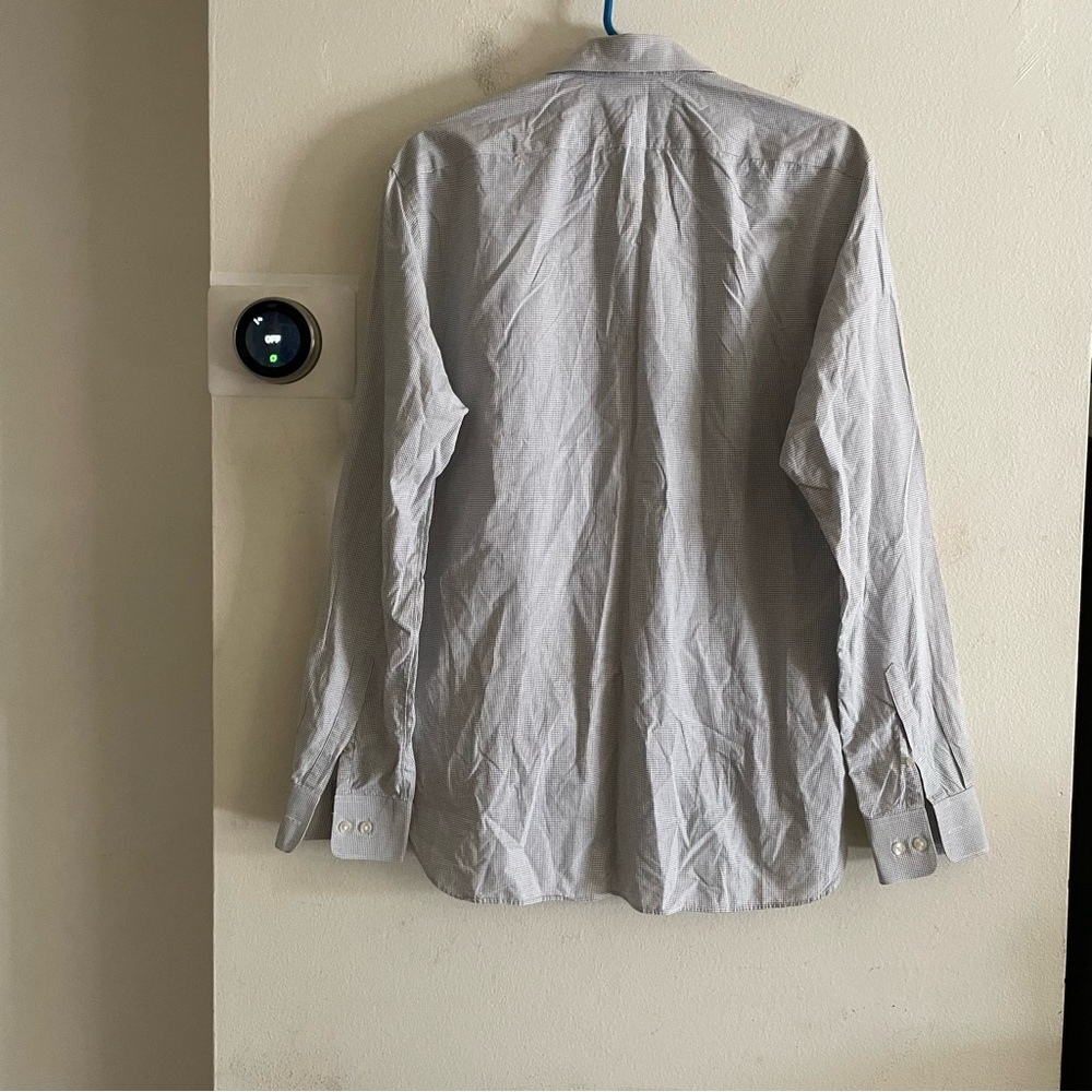 John Varvatos Gray Long Sleeve Button-Up Shirt size 15 1/2
